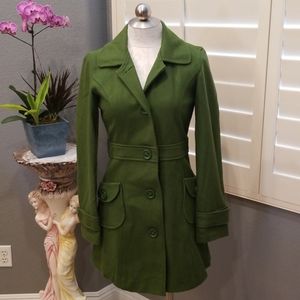 Tulle olive green peacoat size M